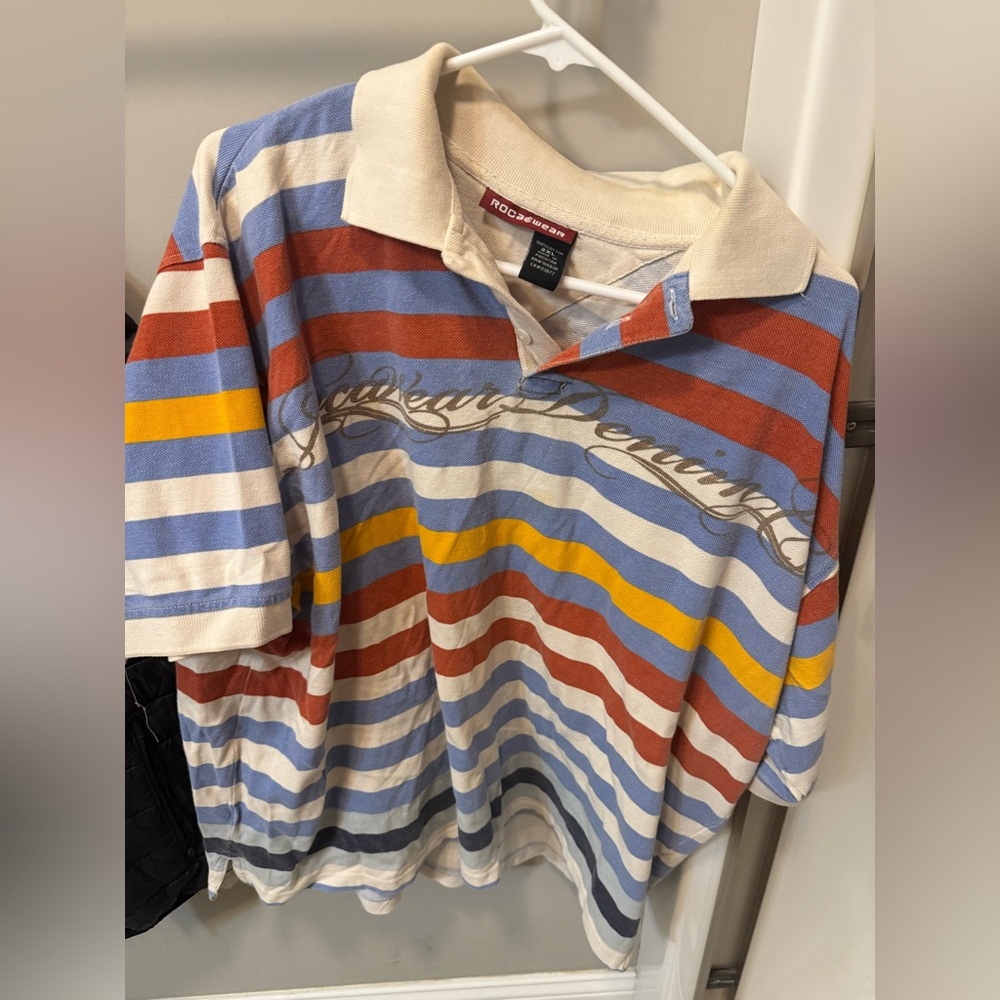 Rocawear denim Co Polo Shirt size 2XL